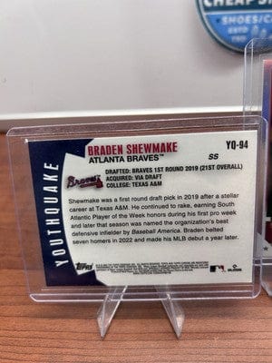 Cheap Sneaks Footwear/Sports Cards Baseball Card 2023 BRADEN SHEWMAKE Topps Chrome Update Series - Youthquake Braden Shewmake #YQ-94 (R