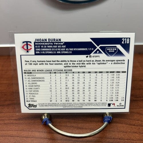 Cheap Sneaks Footwear/Sports Cards Baseball Card 2023 Series 1 Base #218 Jhoan Duran Minnesota Twins