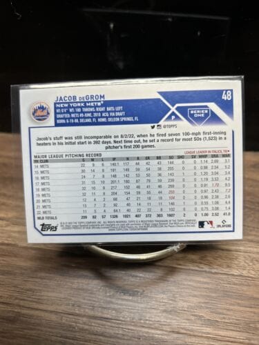 Cheap Sneaks Footwear/Sports Cards Baseball Card 2023 Topps #48 Jacob deGrom NM-MT Mets ID:50114