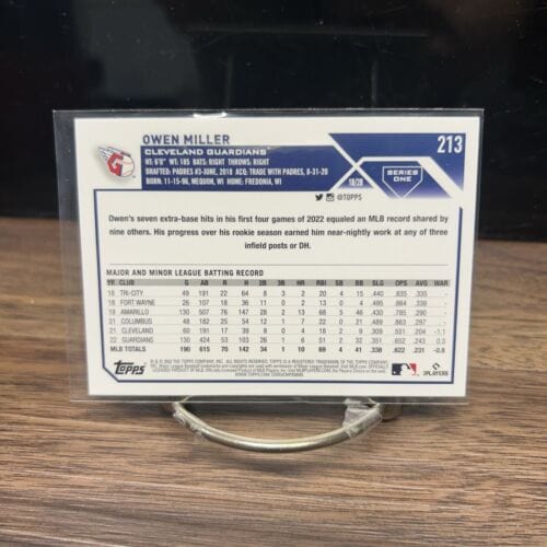 Cheap Sneaks Footwear/Sports Cards Baseball Card 2023 Topps Base #213 Owen Miller Cleveland Guardians