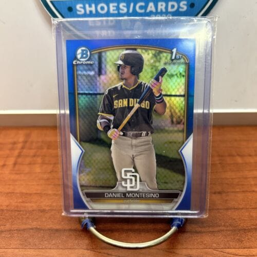 Cheap Sneaks Footwear/Sports Cards Baseball Card 2023 Topps Bowman Chrome 1st Daniel Montesino Blue Refractor /150 Padr