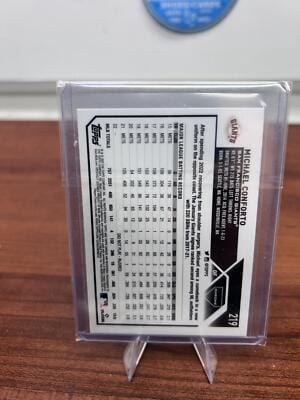 Cheap Sneaks Footwear/Sports Cards Baseball Card 2023 Topps Chrome #219 Michael Conforto Sepia Refractor
