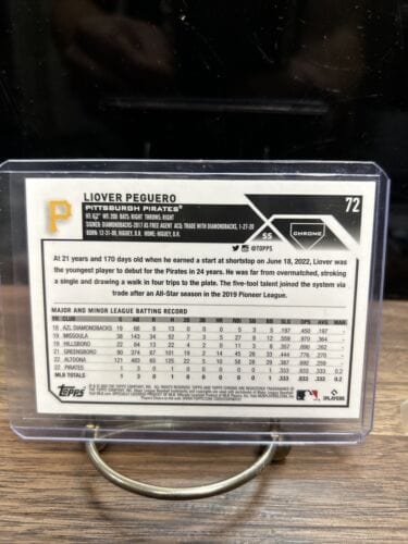Cheap Sneaks Footwear/Sports Cards Baseball Card 2023 Topps Chrome #72 Liover Peguero RC Pink Refractor Pittsburg Pirat