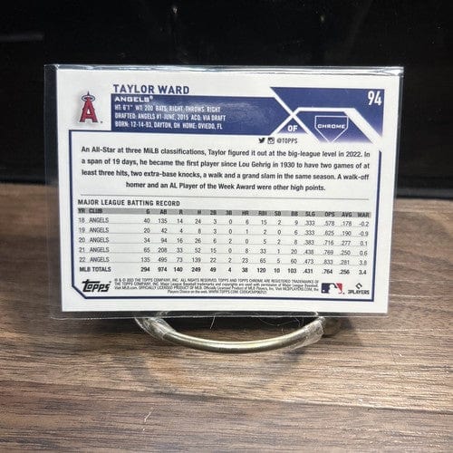 Cheap Sneaks Footwear/Sports Cards Baseball Card 2023 Topps Chrome Base Angels #94 Taylor Ward