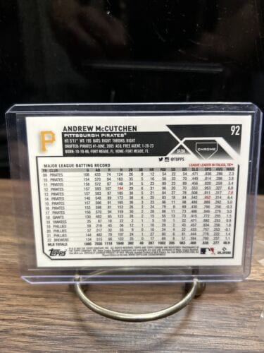 Cheap Sneaks Footwear/Sports Cards Baseball Card 2023 Topps Chrome Baseball Andrew McCutchen Card #92 Pittsburgh Pirate