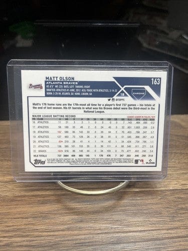 Cheap Sneaks Footwear/Sports Cards Baseball Card 2023 Topps Chrome Baseball Sepia Refractor #163 Matt Olson Atlanta Bra