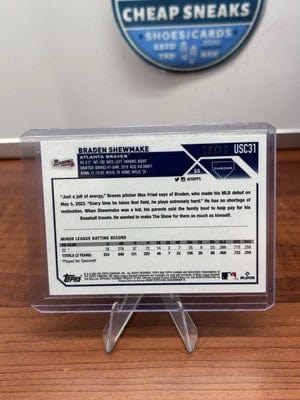 Cheap Sneaks Footwear/Sports Cards Baseball Card 2023 Topps Chrome Braden Shewmake Yellow Diamond Rookie /75