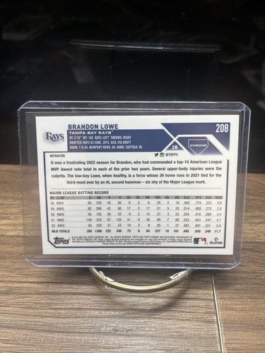 Cheap Sneaks Footwear/Sports Cards Baseball Card 2023 Topps Chrome Brandon Lowe Refractor #208 Rays