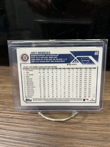Cheap Sneaks Footwear/Sports Cards Baseball Card 2023 Topps Chrome Joey Meneses 60 RC Sepia Refractor | Washington Nati