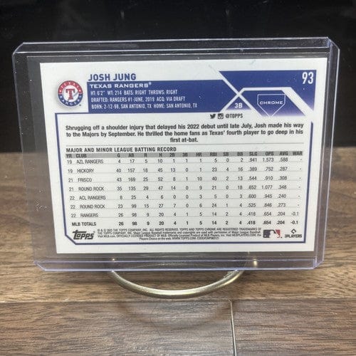 Cheap Sneaks Footwear/Sports Cards Baseball Card 2023 Topps Chrome Josh Jung Rookie RC Texas Rangers #93