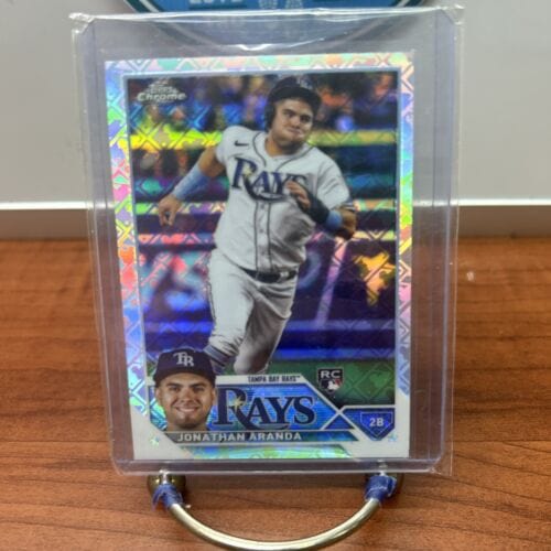 Cheap Sneaks Footwear/Sports Cards Baseball Card 2023 Topps Chrome Logofractor Jonathan Aranda Rookie Card #18 Tampa Ba