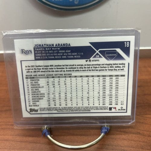 Cheap Sneaks Footwear/Sports Cards Baseball Card 2023 Topps Chrome Logofractor Jonathan Aranda Rookie Card #18 Tampa Ba