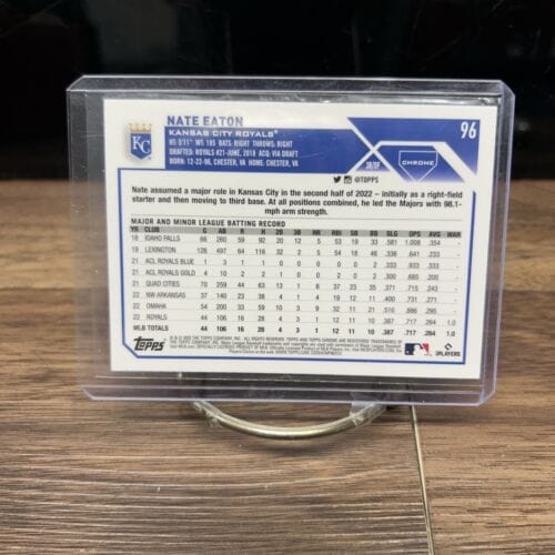 Cheap Sneaks Footwear/Sports Cards Baseball Card 2023 Topps Chrome Nate Eaton RC Prism Kansas City Royals