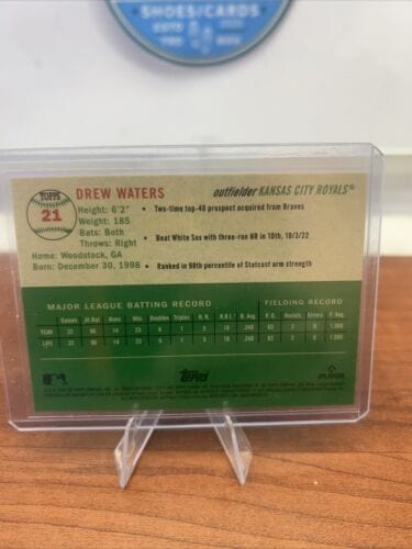 Cheap Sneaks Footwear/Sports Cards Baseball Card 2023 Topps Chrome Platinum Drew Waters Toile Cream/Fuchsia Lava Ref. /