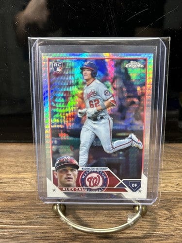 Cheap Sneaks Footwear/Sports Cards Baseball Card 2023 Topps Chrome - Prism Refractor #187 Alex Call (RC) Washington Nat