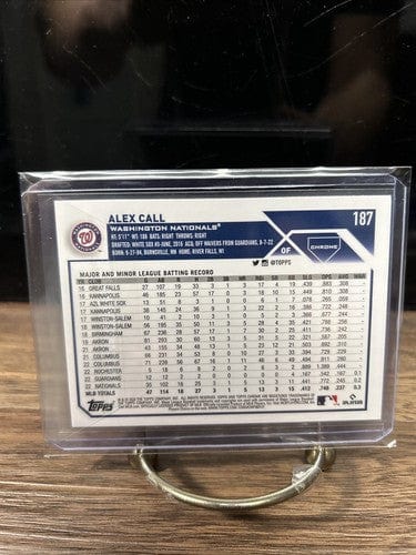 Cheap Sneaks Footwear/Sports Cards Baseball Card 2023 Topps Chrome - Prism Refractor #187 Alex Call (RC) Washington Nat