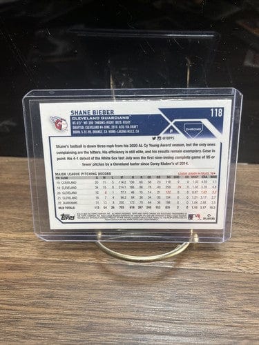 Cheap Sneaks Footwear/Sports Cards Baseball Card 2023 Topps Chrome Shane Bieber Cleveland Guardians X-FRACTOR REFRACTOR