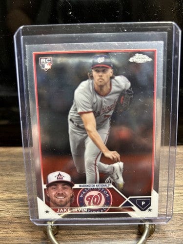 Cheap Sneaks Footwear/Sports Cards Baseball Card 2023 Topps Chrome Update #203 Jake Irvin RC Washington Nationals