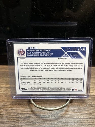 Cheap Sneaks Footwear/Sports Cards Baseball Card 2023 Topps Chrome Update Jake Alu Refractor Auto RC 066/499 Nationals