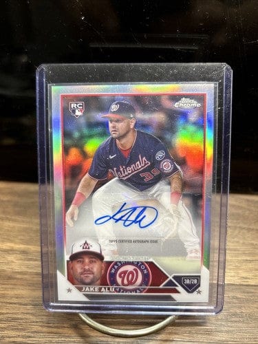 Cheap Sneaks Footwear/Sports Cards Baseball Card 2023 Topps Chrome Update Jake Alu Refractor Auto RC 066/499 Nationals