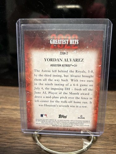 Cheap Sneaks Footwear/Sports Cards Baseball Card 2023 Topps Series 1 Yordan Alvarez Greatest Hits Insert 22GH-2 Astros