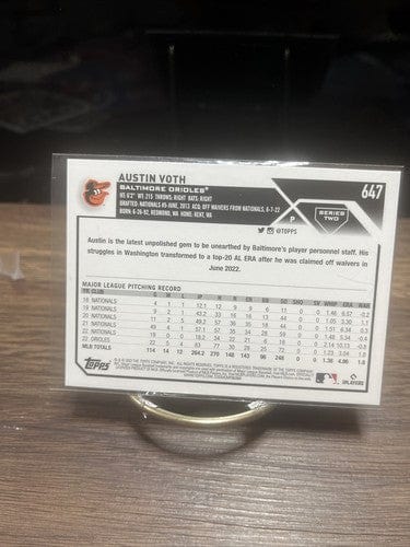 Cheap Sneaks Footwear/Sports Cards Baseball Card 2023 Topps Series 2 #647 Austin Voth - Baltimore Orioles BASE BASEBALL