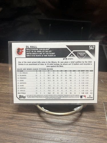 Cheap Sneaks Footwear/Sports Cards Baseball Card 2023 Topps Series 2 DL Hall #547 Rookie Baltimore Orioles