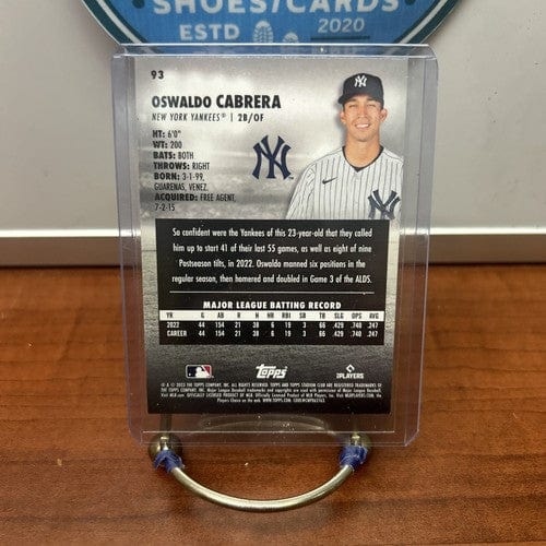 Cheap Sneaks Footwear/Sports Cards Baseball Card 2023 Topps Stadium Club - #93 Oswaldo Cabrera (RC)