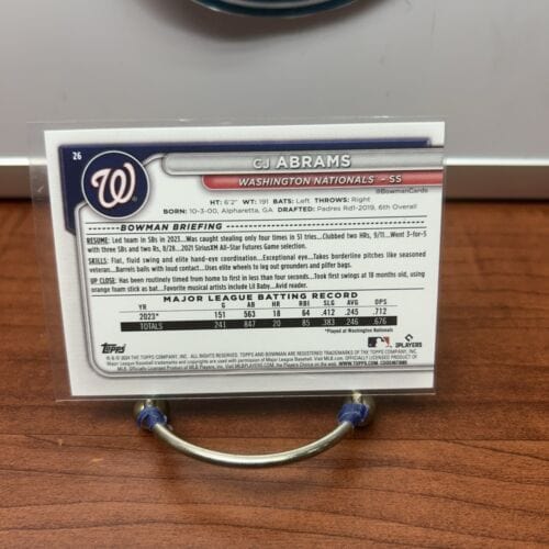 Cheap Sneaks Footwear/Sports Cards Baseball Card 2024 Bowman - #26 C.J. Abrams Washington Nationals