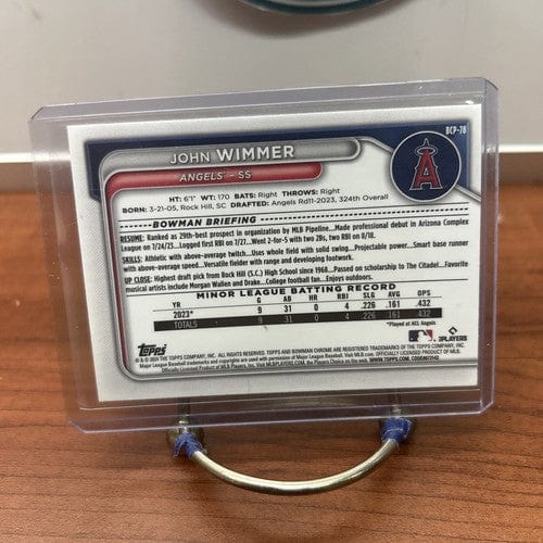 Cheap Sneaks Footwear/Sports Cards Baseball Card 2024 Bowman - #BCP-78 John Wimmer 1st Bowman Chrome - Angels