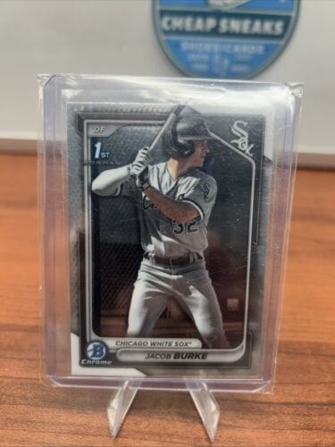 Cheap Sneaks Footwear/Sports Cards Baseball Card 2024 Bowman Chrome Jacob Burke 1st Bowman Base #BCP-116 Chicago White