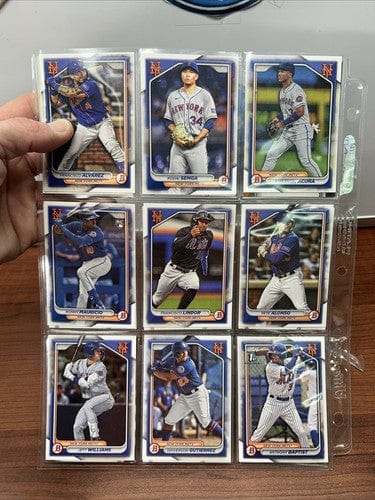 Cheap Sneaks Footwear/Sports Cards Baseball Card 2024 Bowman Chrome New York Mets Lot (18) 9-Chrome,9 Base Paper Willia