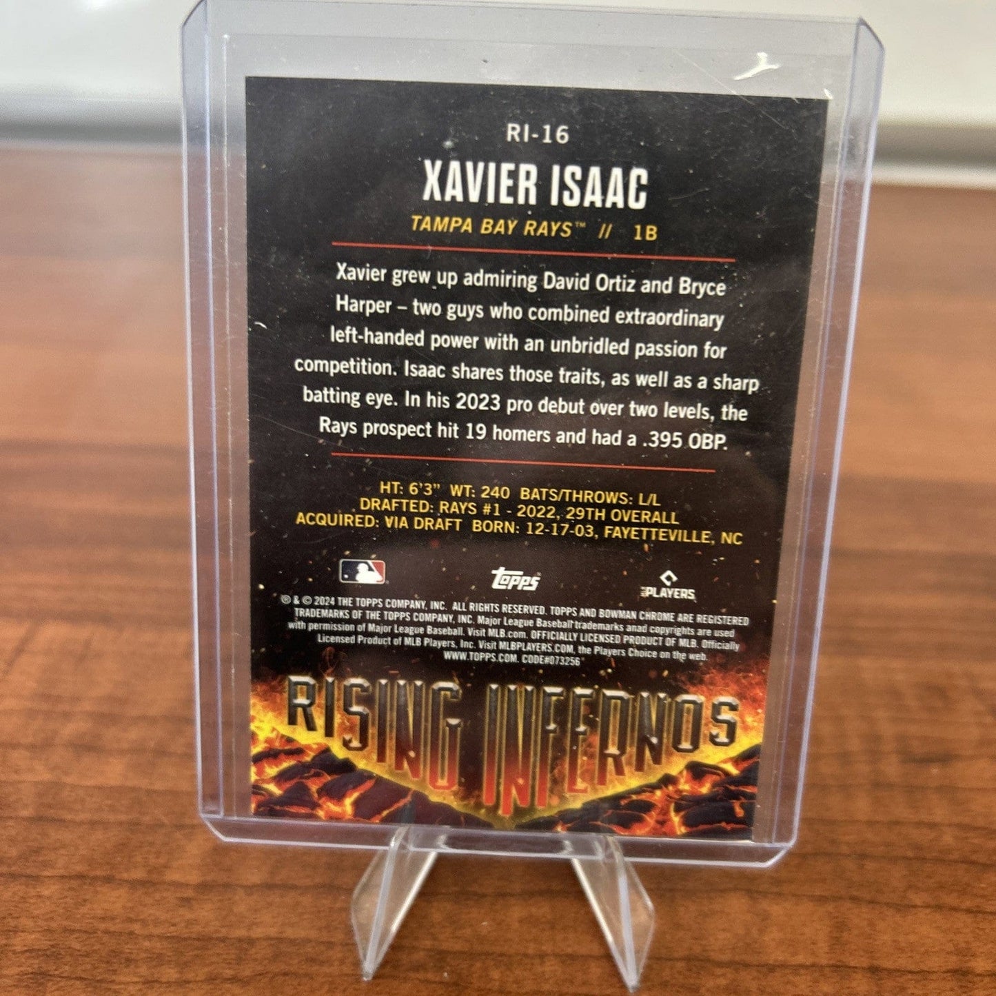 Cheap Sneaks Footwear/Sports Cards Baseball Card 2024 Bowman Rising Infernos Insert #RI-16 Xavier Isaac Tampa Bay Rays