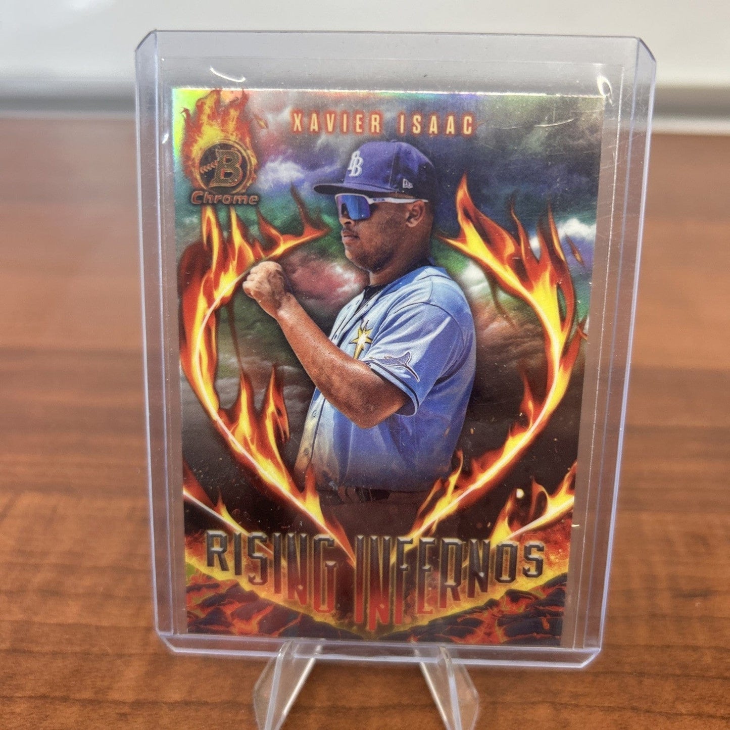 Cheap Sneaks Footwear/Sports Cards Baseball Card 2024 Bowman Rising Infernos Insert #RI-16 Xavier Isaac Tampa Bay Rays
