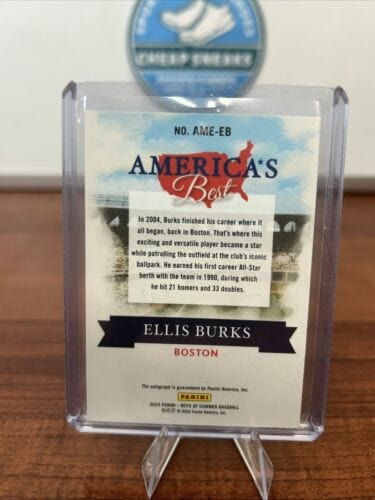 Cheap Sneaks Footwear/Sports Cards Baseball Card 2024 Panini Boys Of Summer ELLIS BURKS AMERICA'S BEST AUTO 33/49 #A UT