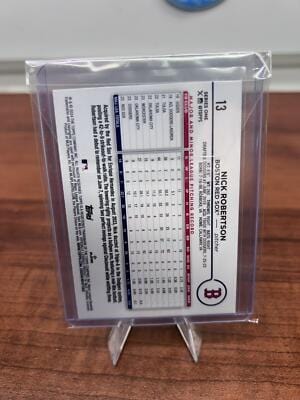 Cheap Sneaks Footwear/Sports Cards Baseball Card 2024 Topps #13 Nick Robertson Yellow