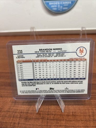 Cheap Sneaks Footwear/Sports Cards Baseball Card 2024 Topps Chrome Logofractor Edition - #233 Brandon Nimmo