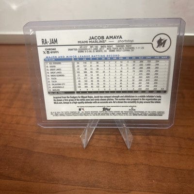 Cheap Sneaks Footwear/Sports Cards Baseball Card 2024 TOPPS CHROME ROOKIE AUTO JACOB AMAYA MARLINS