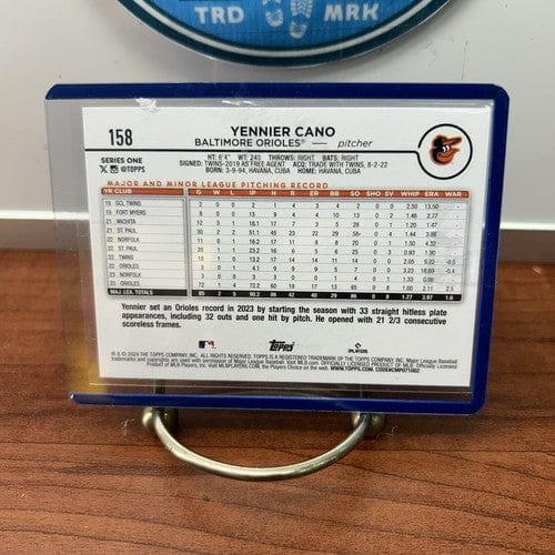 Cheap Sneaks Footwear/Sports Cards Baseball Card 2024 Topps Series One Yennier Cano baseball Rookie Cup card #158 Oriol