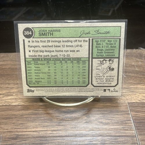 Cheap Sneaks Footwear/Sports Cards Baseball Card 623-3 2023 Topps Heritage Rookie Josh Smith Texas Rangers