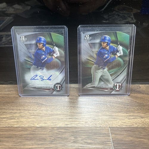 Cheap Sneaks Footwear/Sports Cards Baseball Card Aaron Zavala Texas Rangers Autographed 2022 Bowman Platinum 2 Card Lot