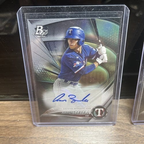 Cheap Sneaks Footwear/Sports Cards Baseball Card Aaron Zavala Texas Rangers Autographed 2022 Bowman Platinum 2 Card Lot