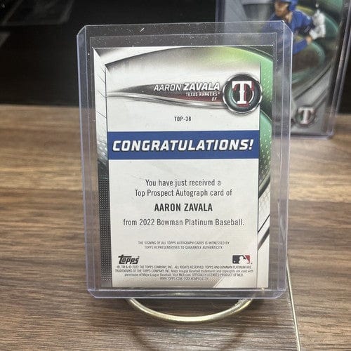 Cheap Sneaks Footwear/Sports Cards Baseball Card Aaron Zavala Texas Rangers Autographed 2022 Bowman Platinum 2 Card Lot