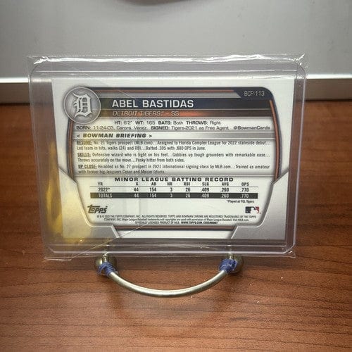 Cheap Sneaks Footwear/Sports Cards Baseball Card Abel Bastidas - 2023 Bowman Chrome 1st Mega Box Mojo Refractor #BCP-11
