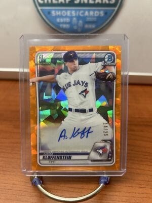 Cheap Sneaks Footwear/Sports Cards Baseball Card Adam Kloffenstein 2020 Bowman Sapp. Auto Orange Refractor #BSPA-AK Blu