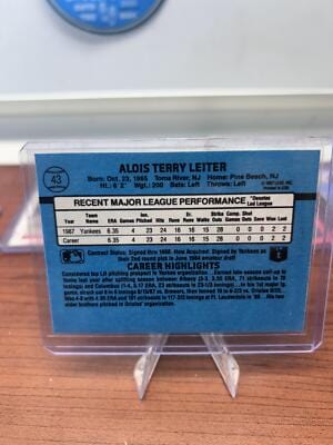 Cheap Sneaks Footwear/Sports Cards Baseball Card Al Leiter 1988 Donruss New York Yankees Team Collection #43 New York Y