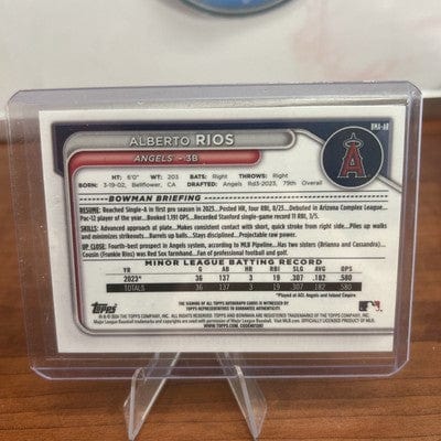 Cheap Sneaks Footwear/Sports Cards Baseball Card ALBERTO RIOS 2024 BOWMAN CHROME MEGA #BMA-AR MOJO REFRACTOR AUTO ANGEL