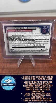 Cheap Sneaks Footwear/Sports Cards Baseball Card Alberto Rios 2024 Bowman Chrome Pros Orange Shimmer Refractors #BCP-98