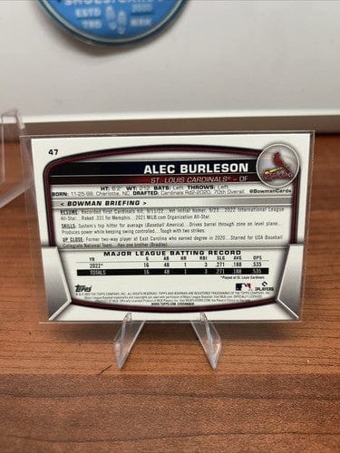 Cheap Sneaks Footwear/Sports Cards Baseball Card ALEC BURLESON St. Louis Cardinals - 2023 Bowman #47 Rookie RC