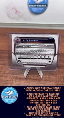 Cheap Sneaks Footwear/Sports Cards Baseball Card Alex Ramirez 2023 Bowman Chrome Chrome Prospects Mojo Refractor #BCP-2